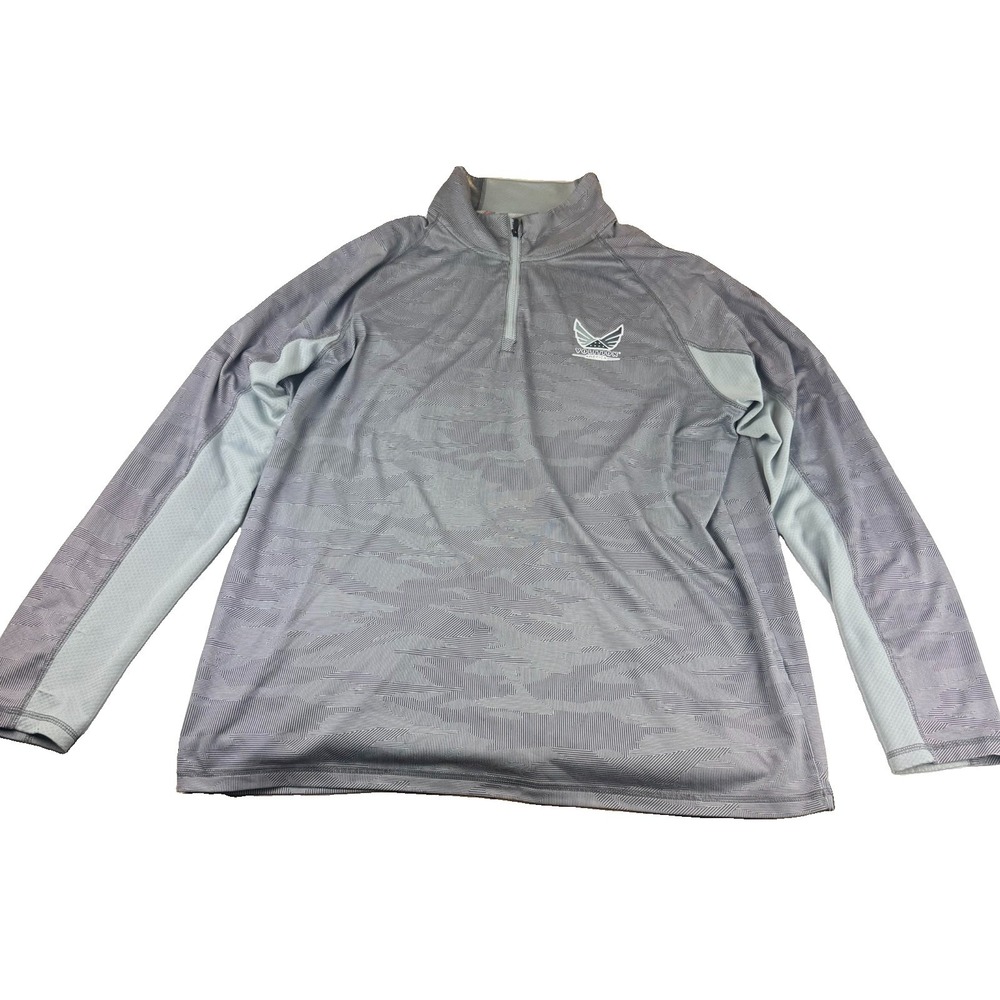 PUMA Golf Volition America Mens L Gray Camo 1/4 Zip Performance Pullover